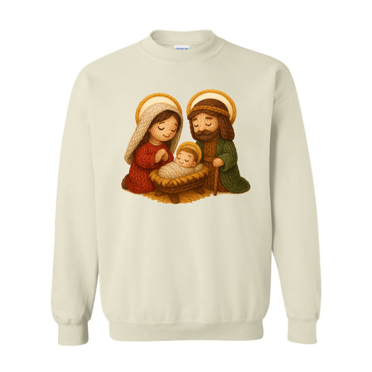 Crochet Nativity—Christmas Sweatshirt