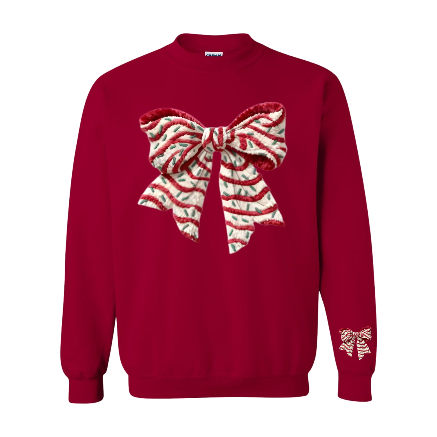 Candy Cane Bow Sweatshirt