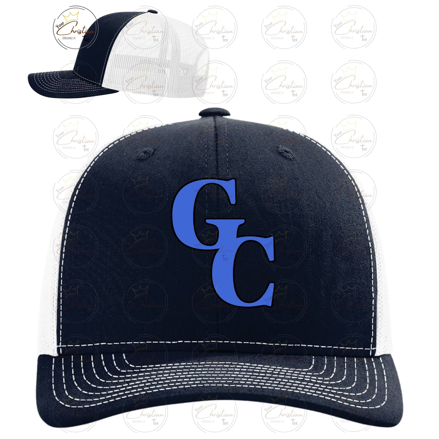 GC Navy/White Snapback Trucker Hat