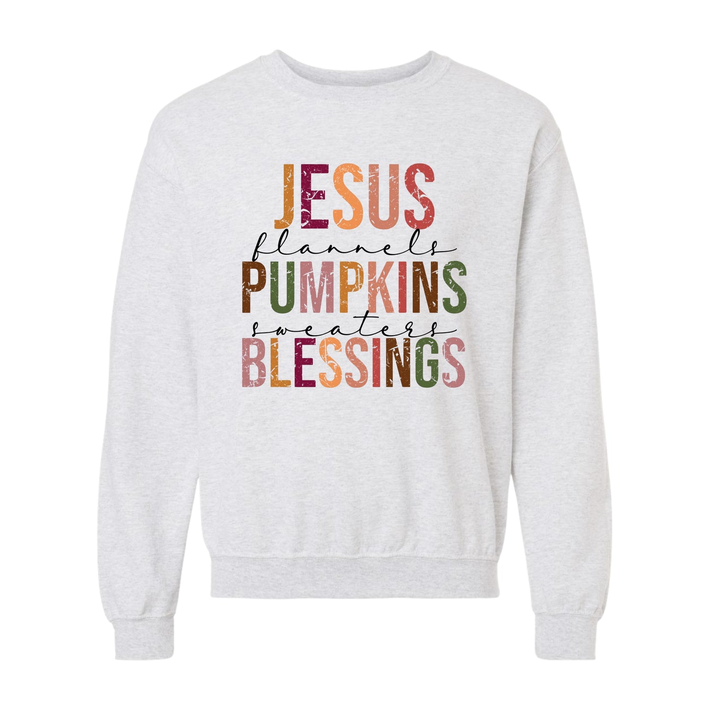 Jesus, Pumpinks, Blessings—Christian Sweatshirt