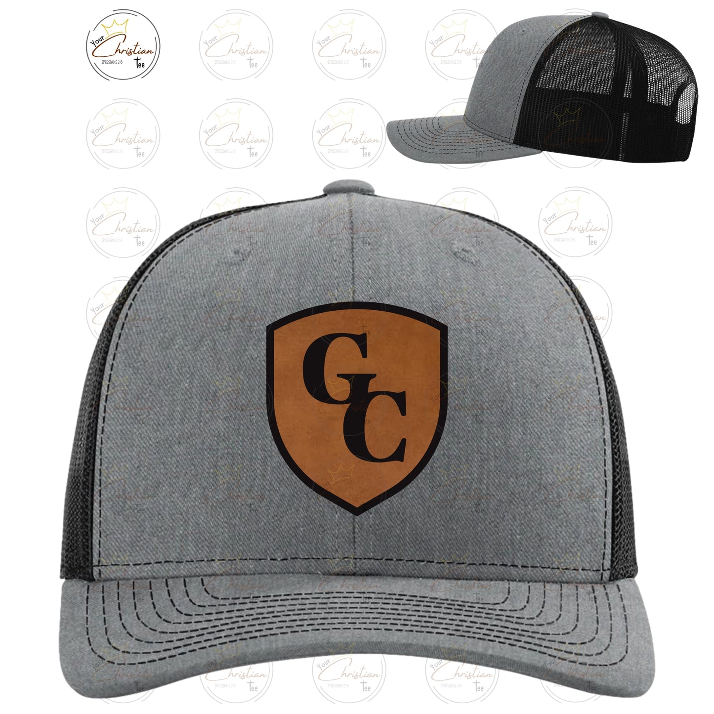 GC Shield - Heather Gray/Black Snapback Trucker Hat