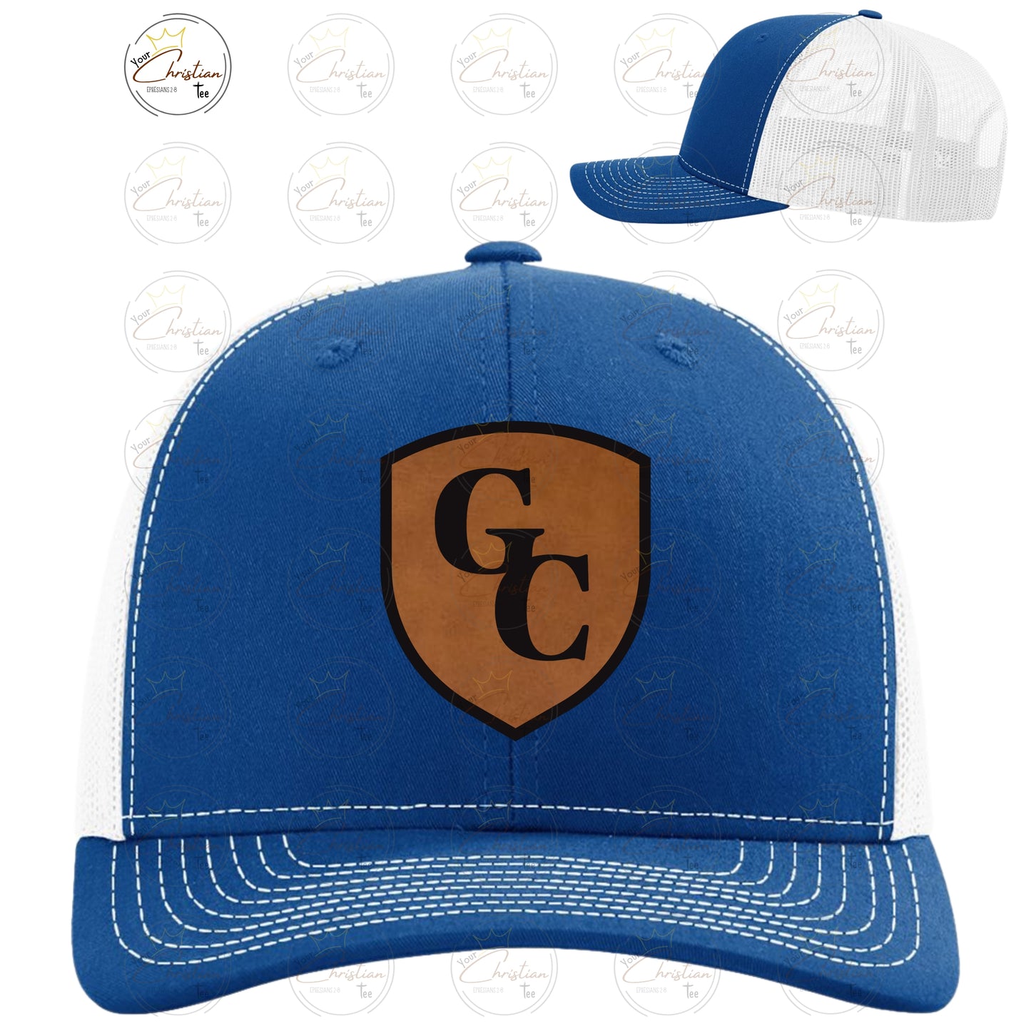 GC Shield - Royal/White Snapback Trucker Hat