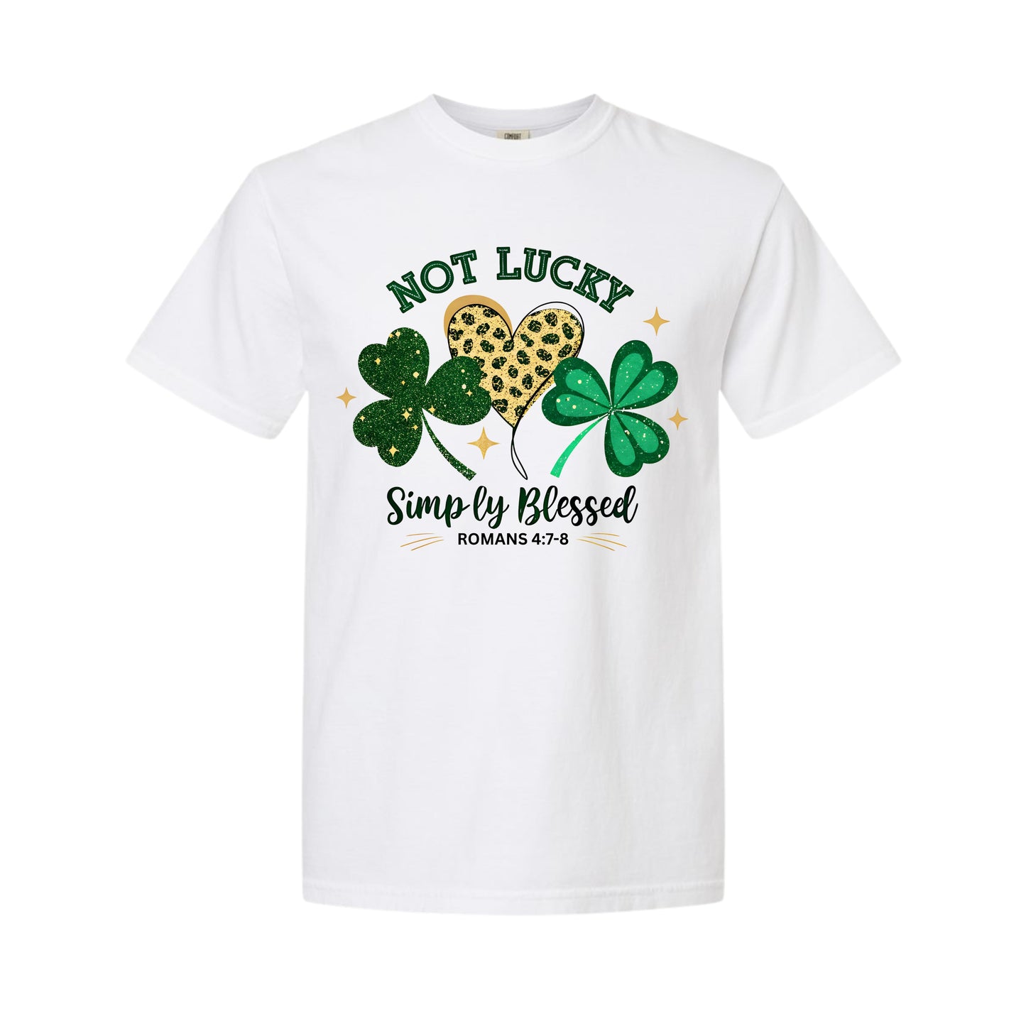 Not Lucky, Simply Blessed Shamrock/Heart Tee
