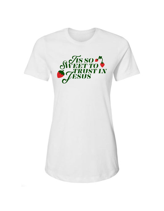 "'Tis so sweet to trust in Jesus" Christian Tee