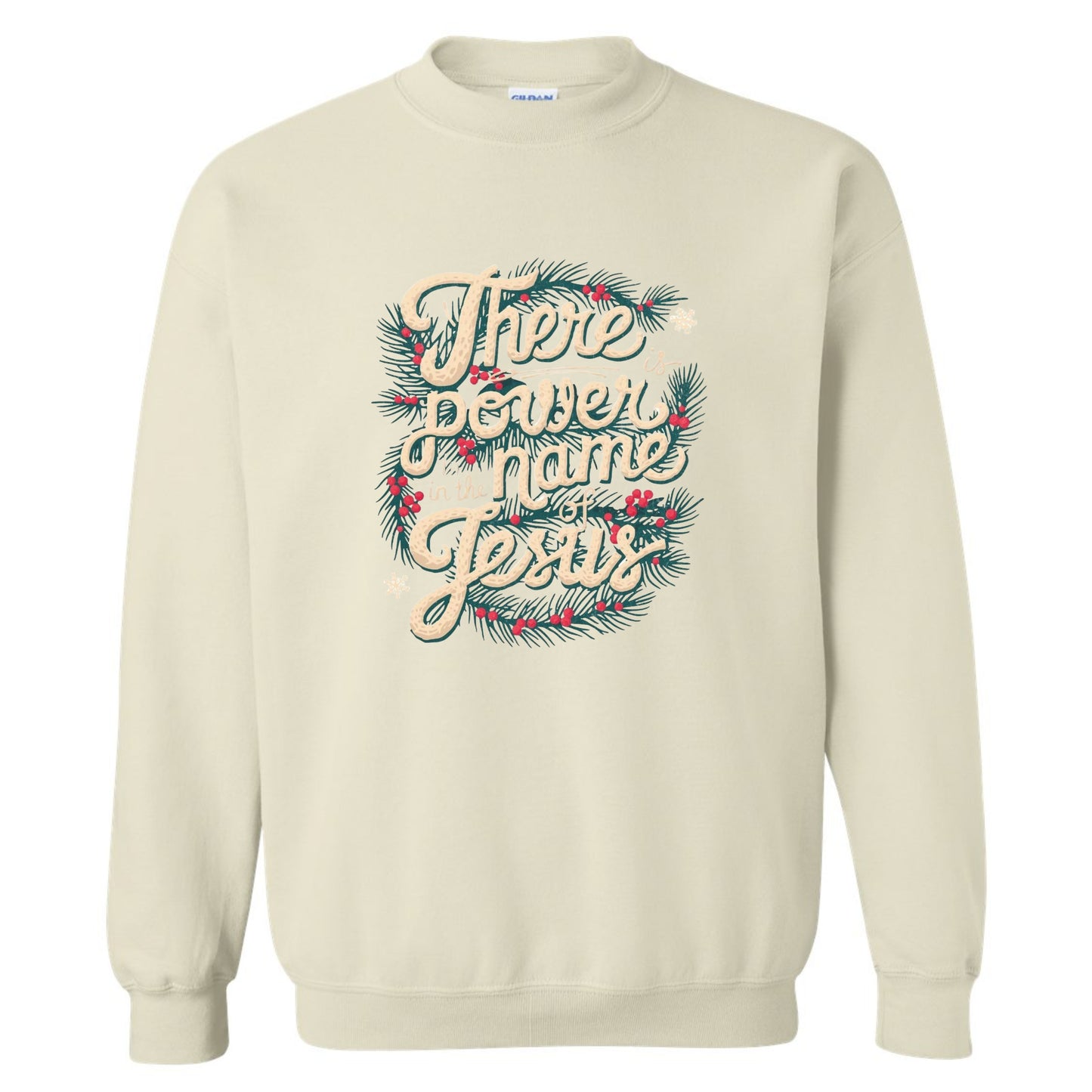 There Is Power in the Name of Jesus—Christmas Sweatshirt