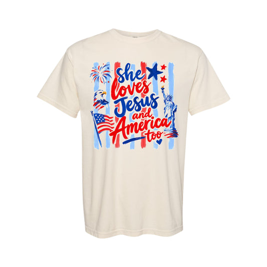 She loves Jesus and America too