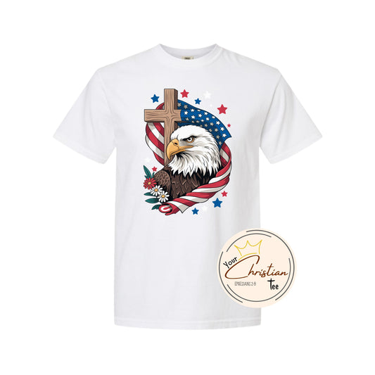 Eagle/Cross/Flowers