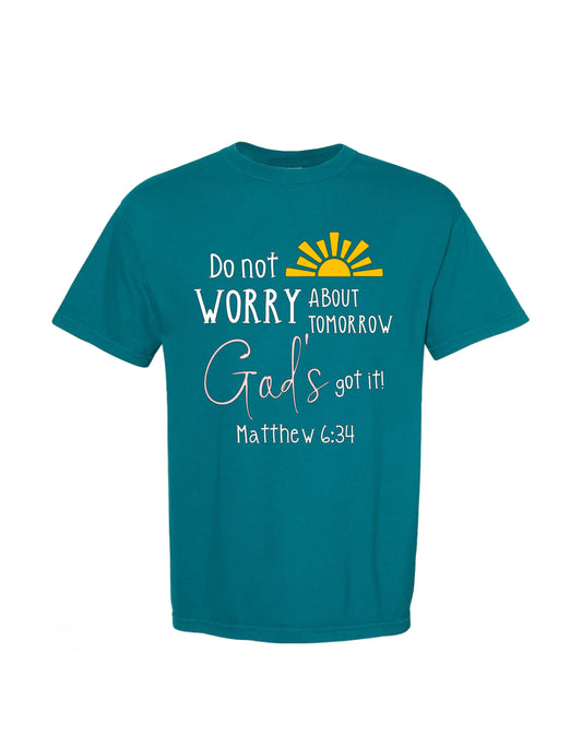 "God's got it–Matthew 6:34" Christian Tee