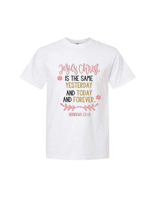 "Hebrews 13:8" Christian Tee