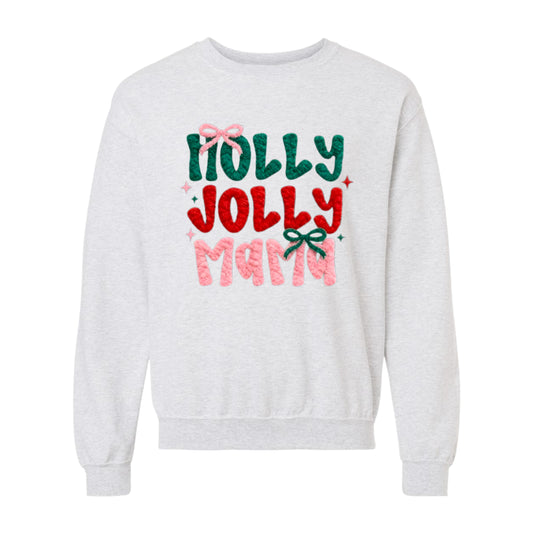 Holly Jolly Mama—Christmas Sweatshirt