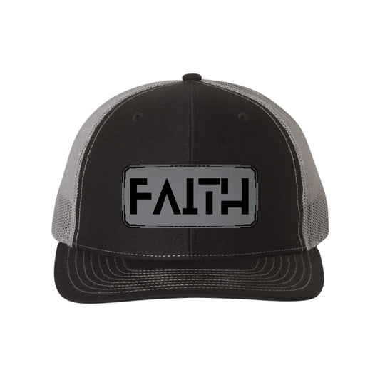 FAITH – Minimalist Leather Patch Trucker Ha