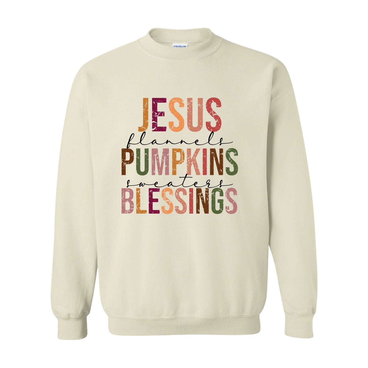 Jesus, Pumpinks, Blessings—Christian Sweatshirt