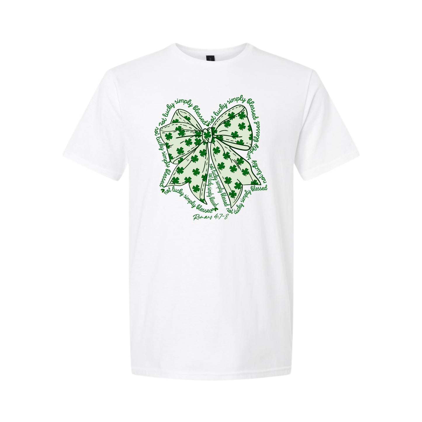 Not Lucky, Simply Blessed Bow Tee