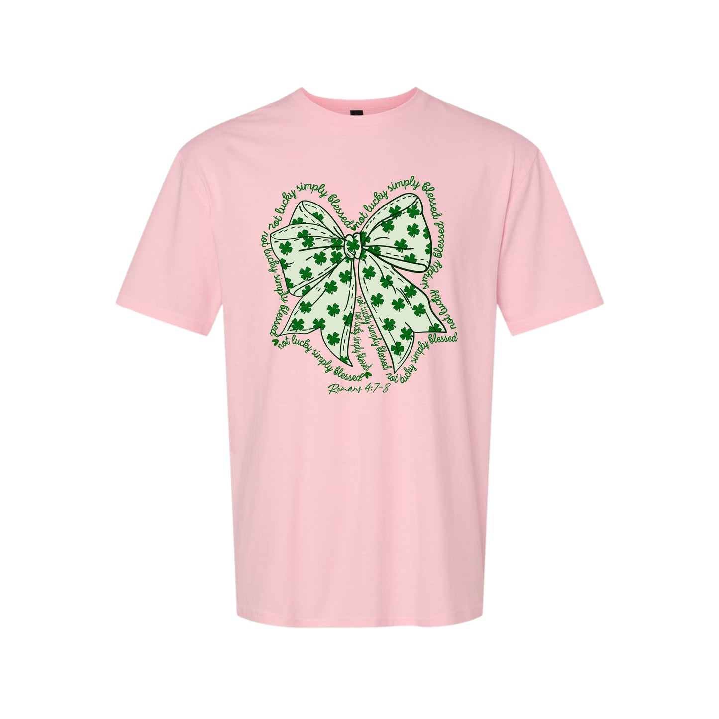 Not Lucky, Simply Blessed Bow Tee