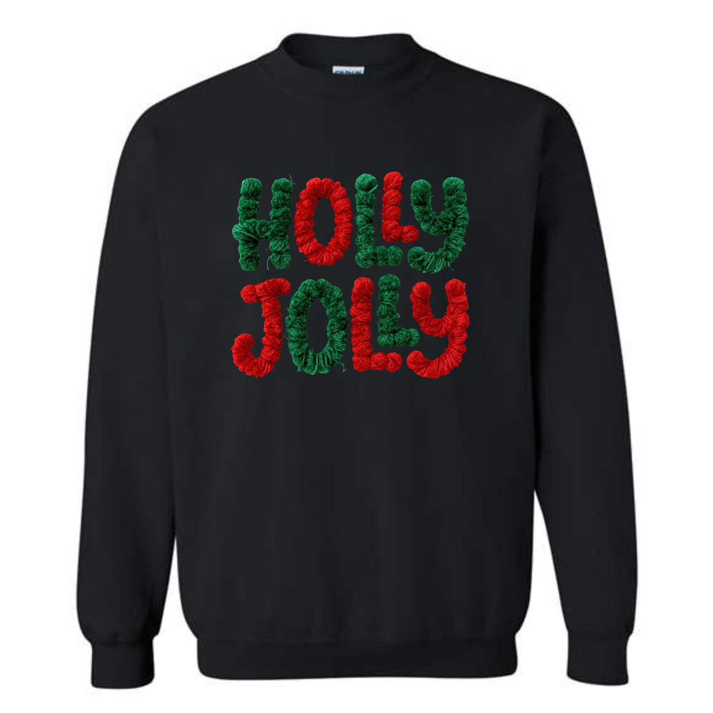Holly Jolly – Chunky Yarn Christmas Sweatshirt