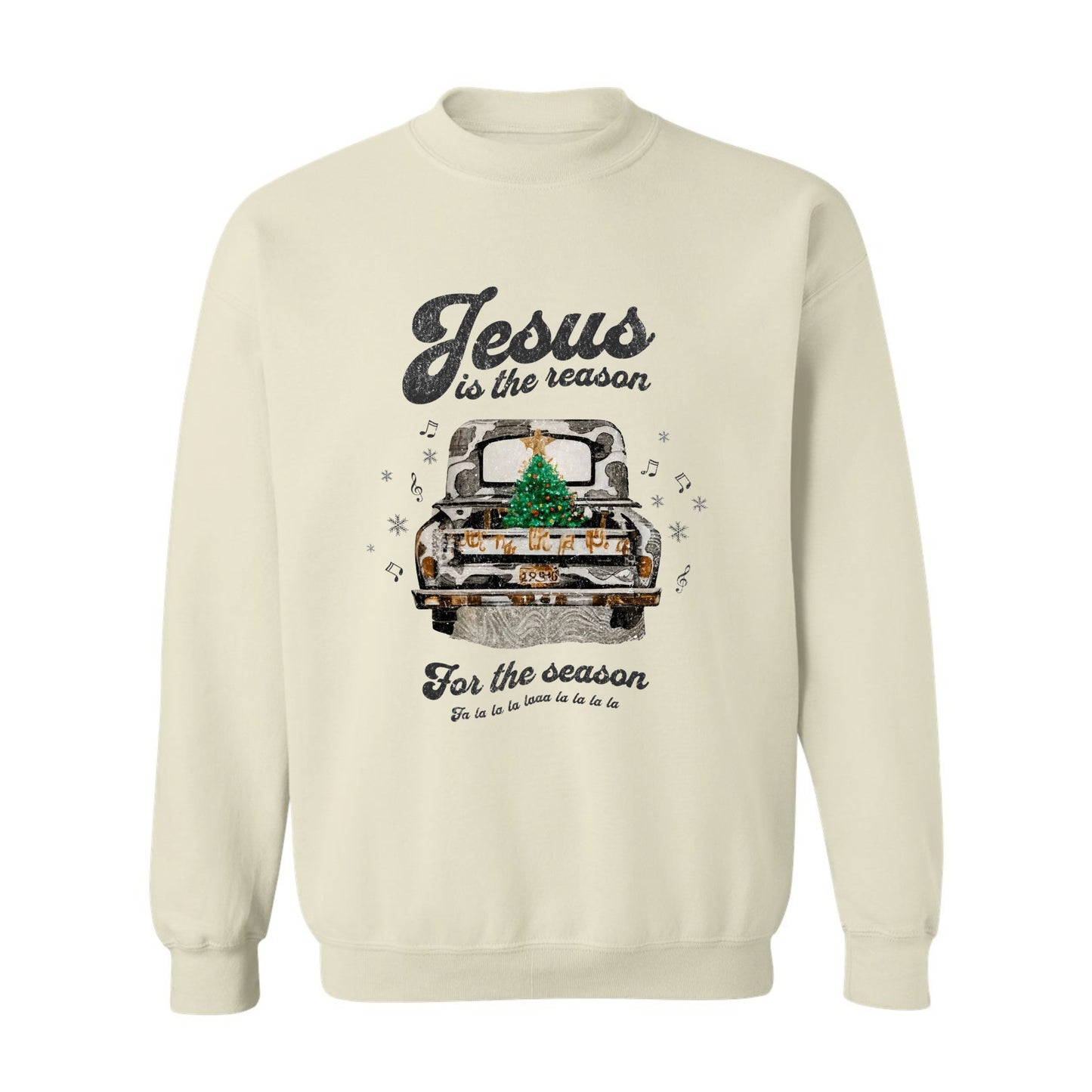 Jesus Is the Reason—Vintage Truck Christmas Sweatshirt