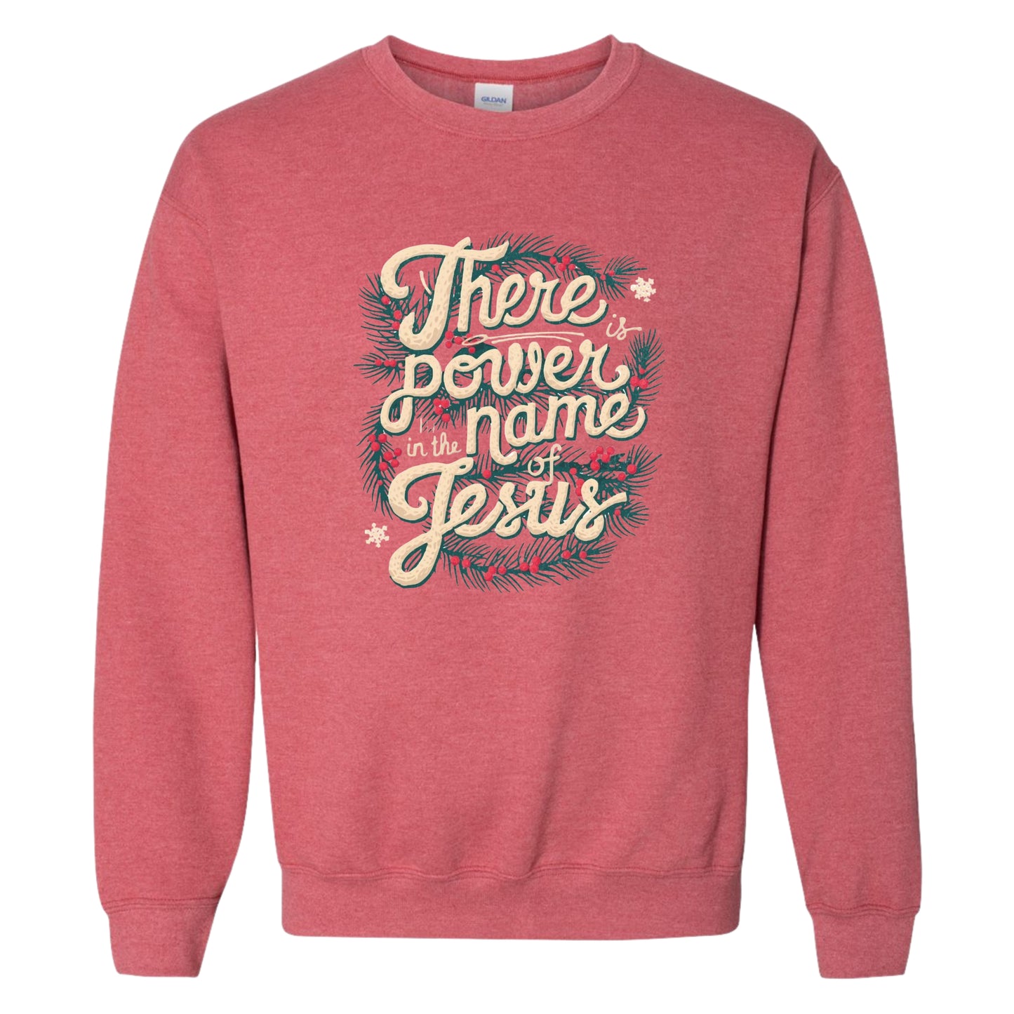 There Is Power in the Name of Jesus—Christmas Sweatshirt